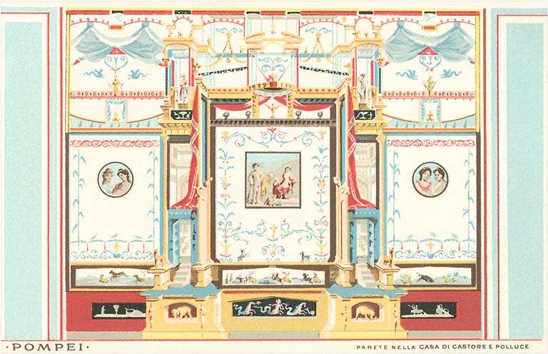 Found Image Press - Wholesale Postcard - Postcard KT-23 Fresco from Pompeii House0