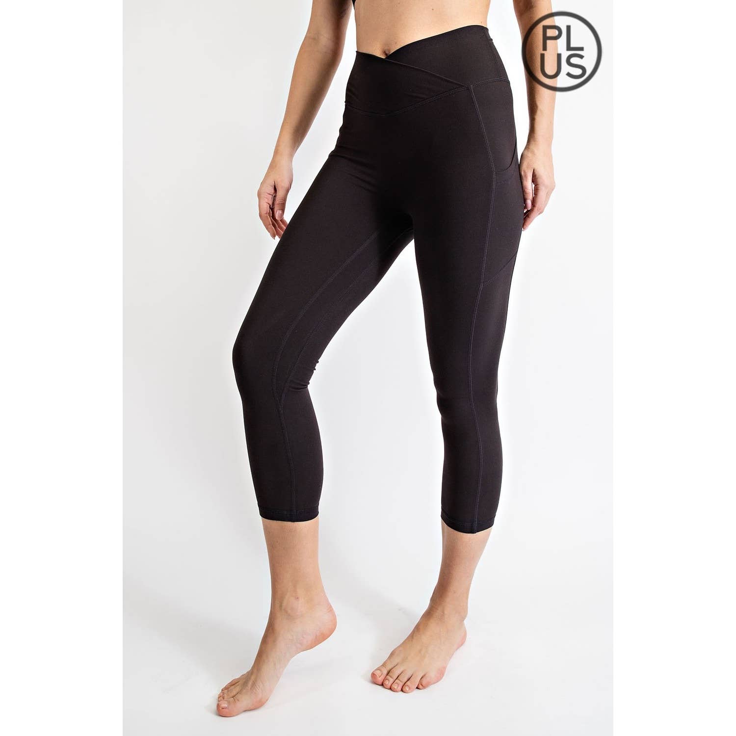 Rae Mode - Wholesale Athletic/Lounge Leggings - Women's - PLUS SIZE V WAIST CAPRI LENGTH LEGGINGS6