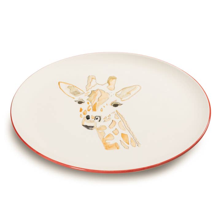 Giraffe, cup serving plate (diameter 32 cm) for wholesale by Gmundner Keramik Handels GmbH