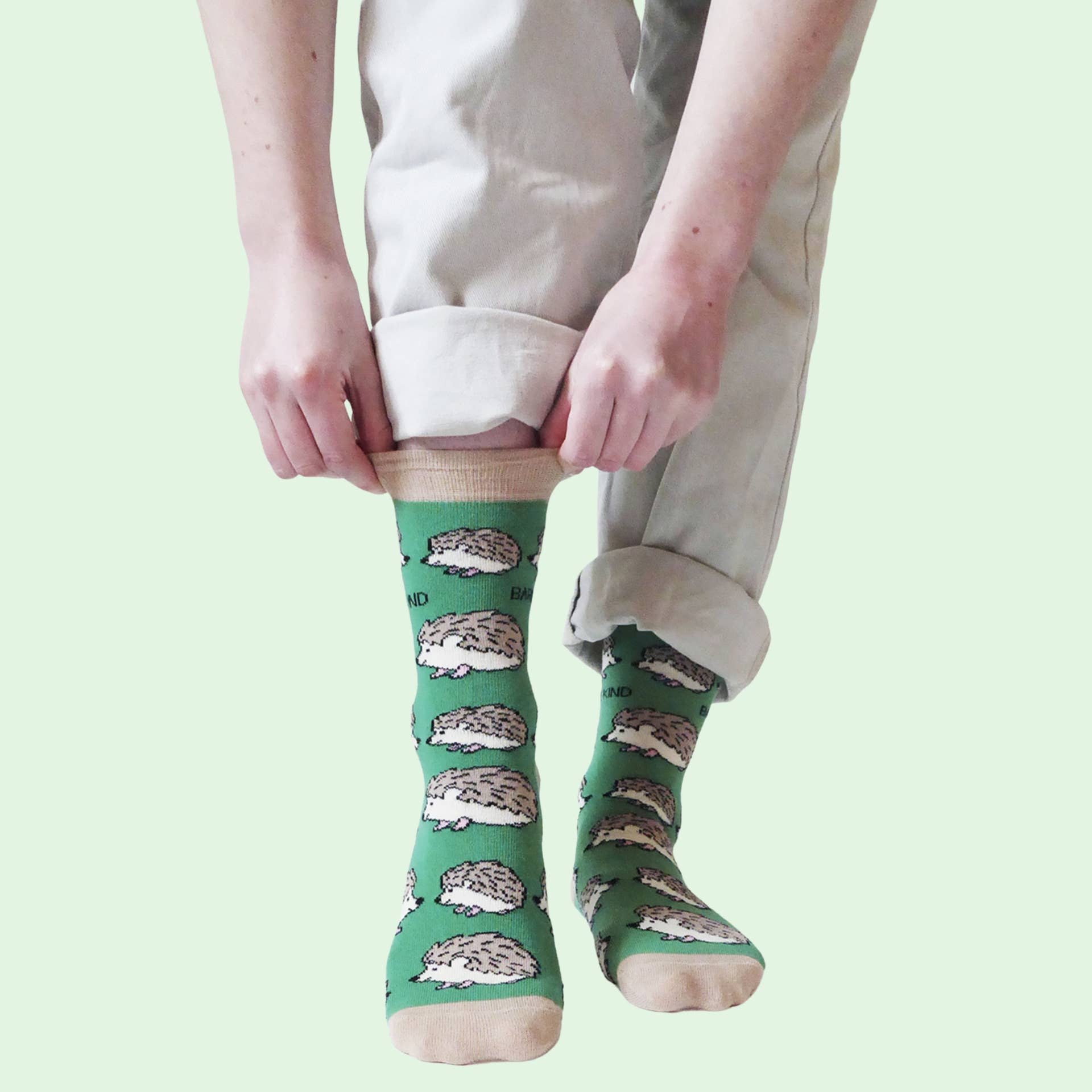 Bare Kind Socks – wholesale Socks – Unisex – Hedgehog Socks | Bamboo Socks | Green Socks | UK Socks4