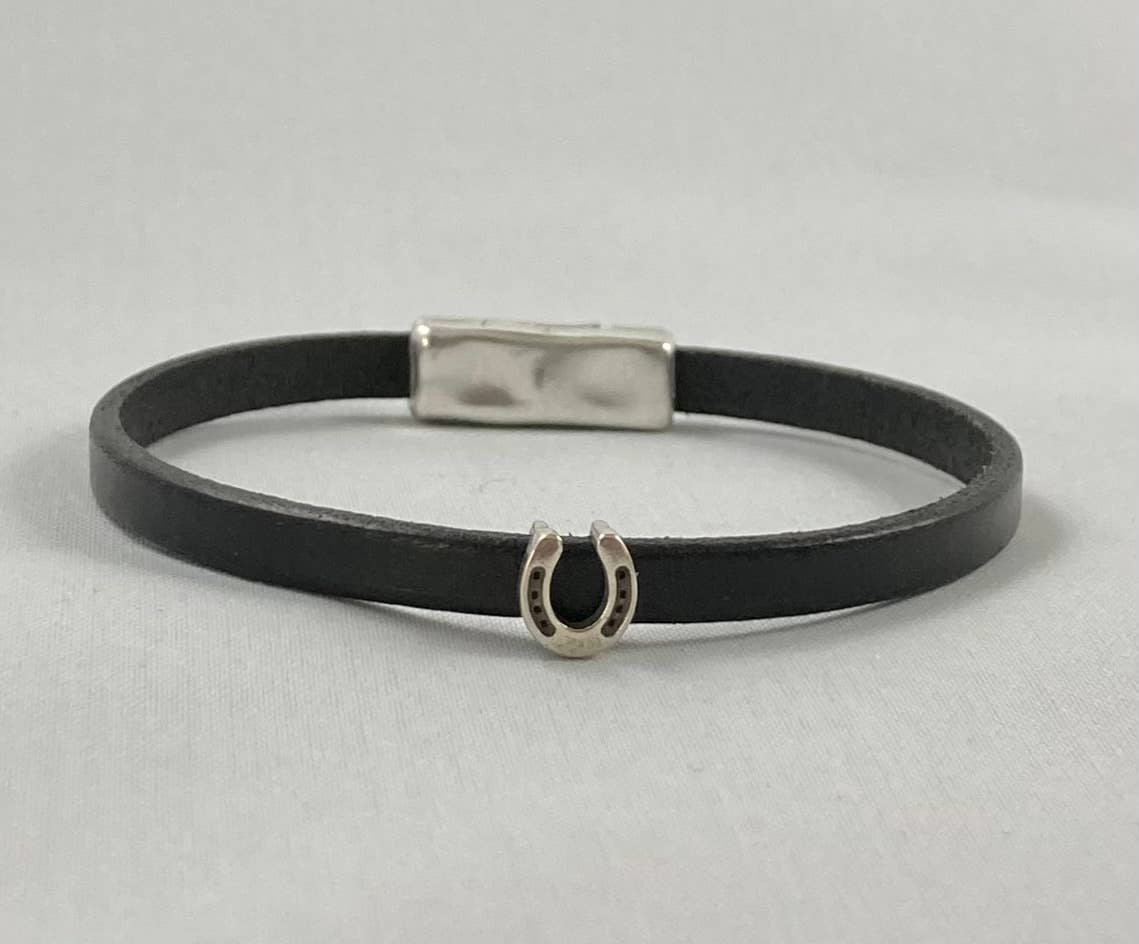 Rox-anne - Wholesale Bangle Bracelet - Leather Horseshoe Bracelet2