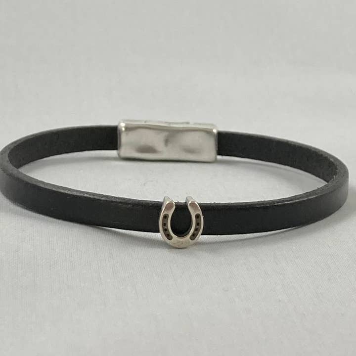 Rox-anne - Wholesale Bangle Bracelet - Leather Horseshoe Bracelet2