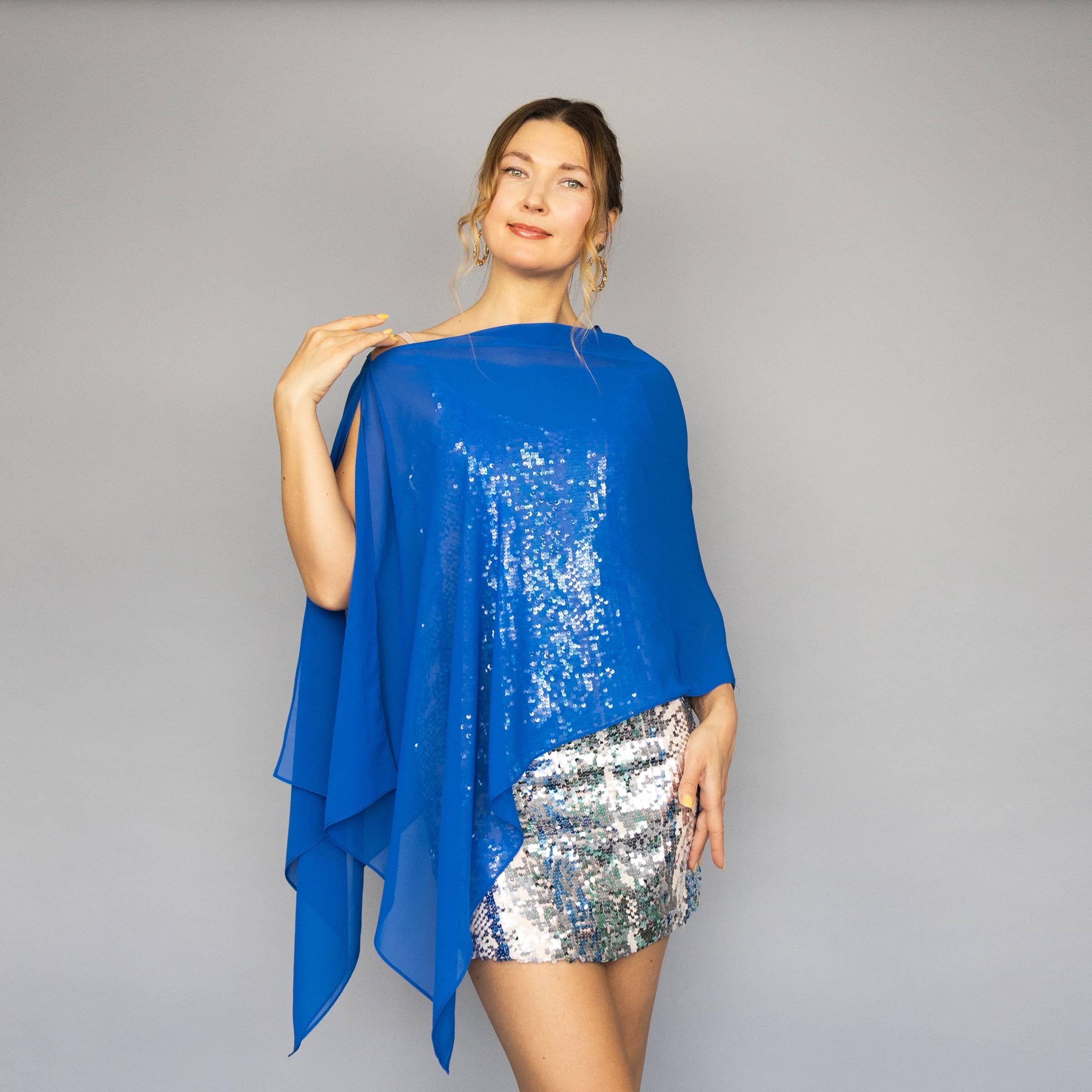 BridalSpain - Venta al por mayor Capa corta- Mujer - Capa Transparente Estilo Griego en Color Vino para Damas de Honor33