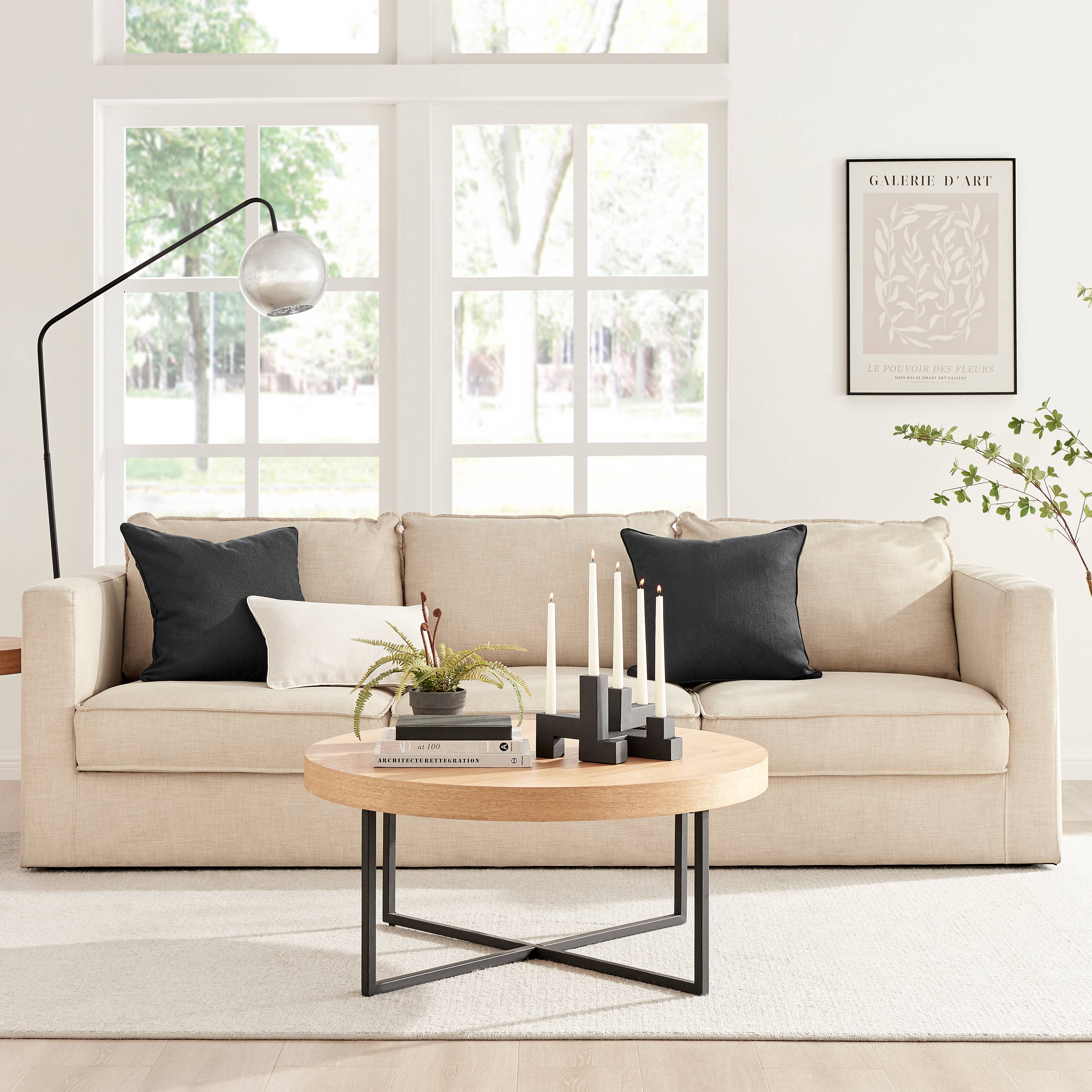 Danya B - Vente Bougeoirs - Ensemble de bougeoirs coniques à candélabre empilable en métal noir9