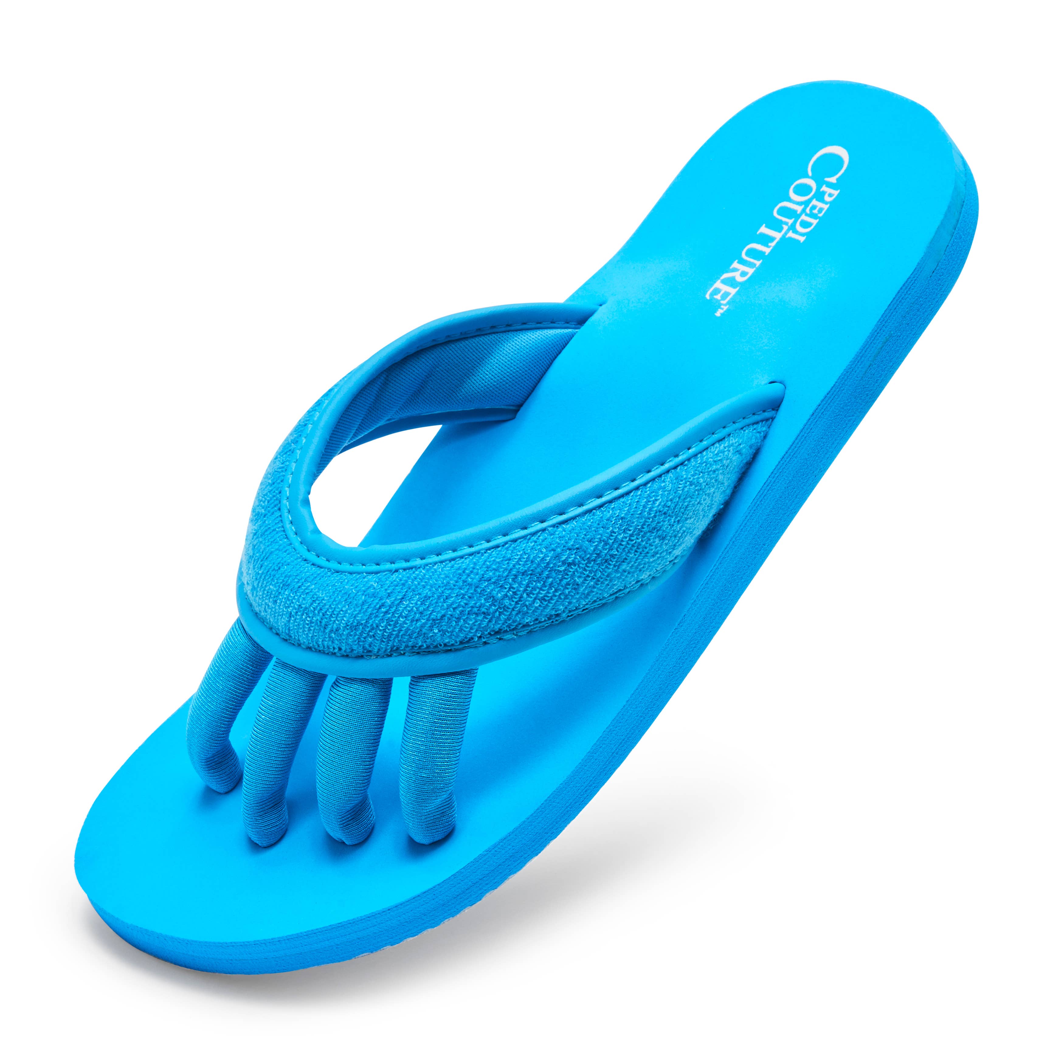 Pedi Couture - Wholesale Sandals - Women's - Turquoise Women's Comfort Toe Separator Sandals6
