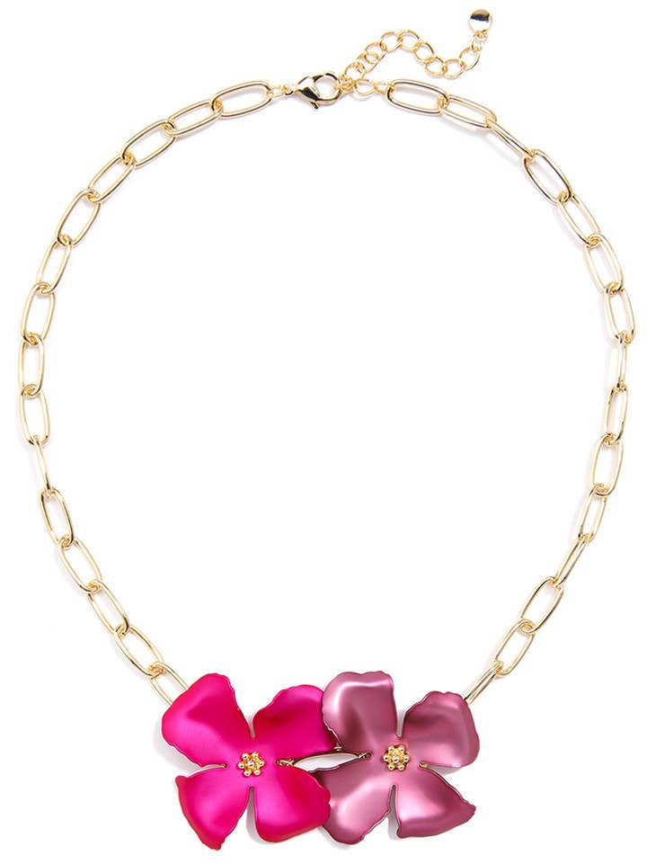 Collare a catena metallica dipinta a mano per la vendita all'ingrosso da parte di ZENZII Jewelry