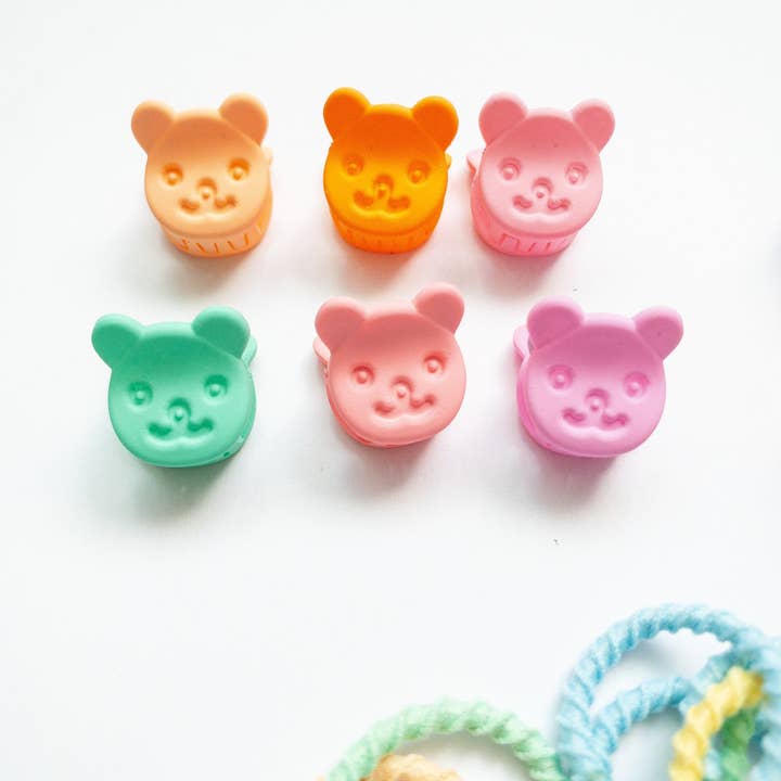 Eggy Cakes - Wholesale Hair Clip - Kids - Bears & Bunnies Hair Claw & Tie Set4