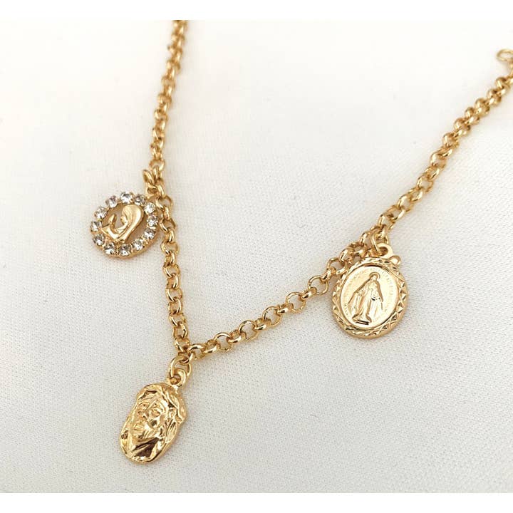 Housegoldjewelry - Wholesale Charm/dangle bracelet - Religious Bracelet, Jesus Christ Charm Bracelet, Our Lady of4