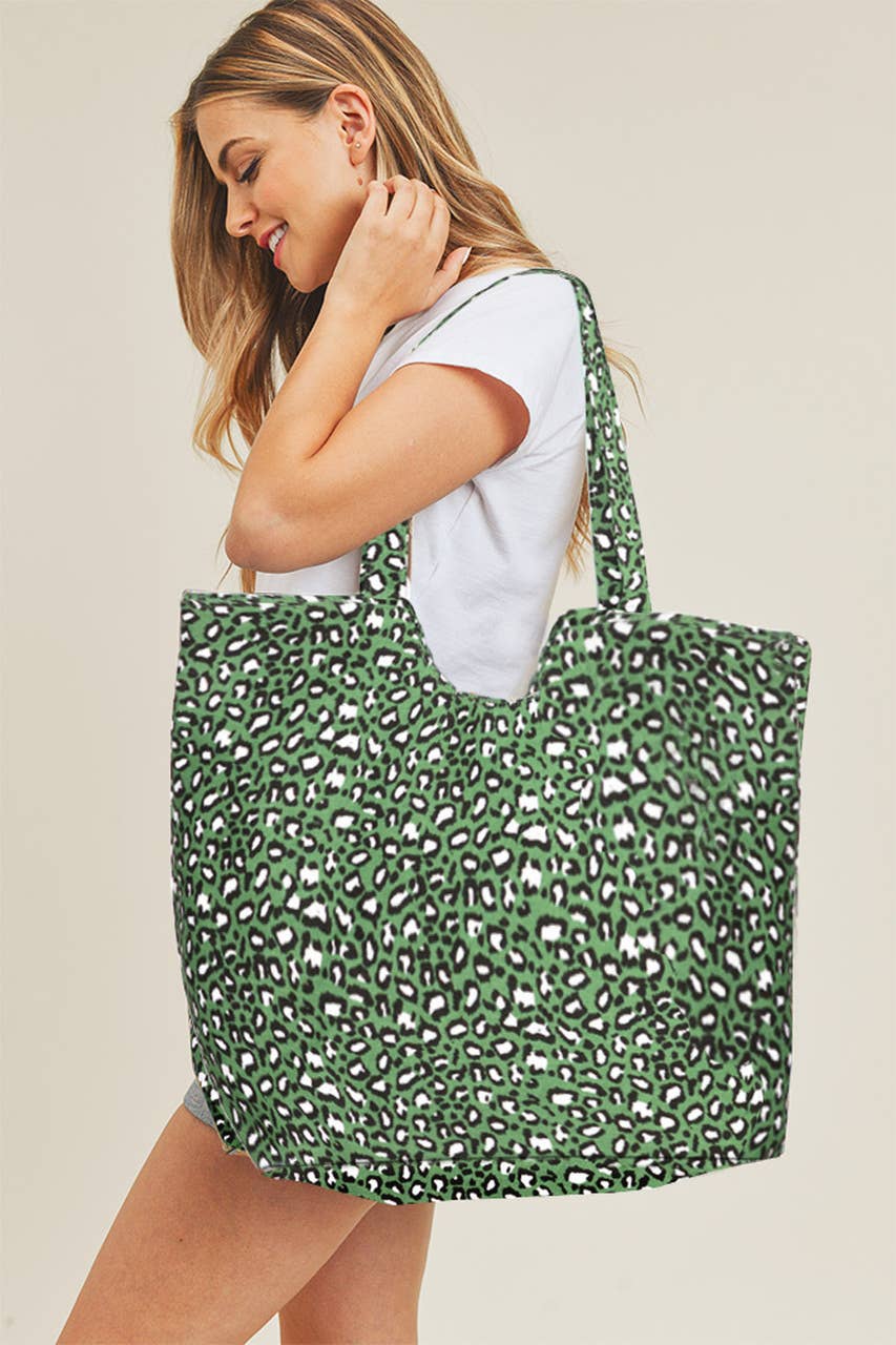 Hana - Vente Tote bag – femme - Sac cabas motif léopard7