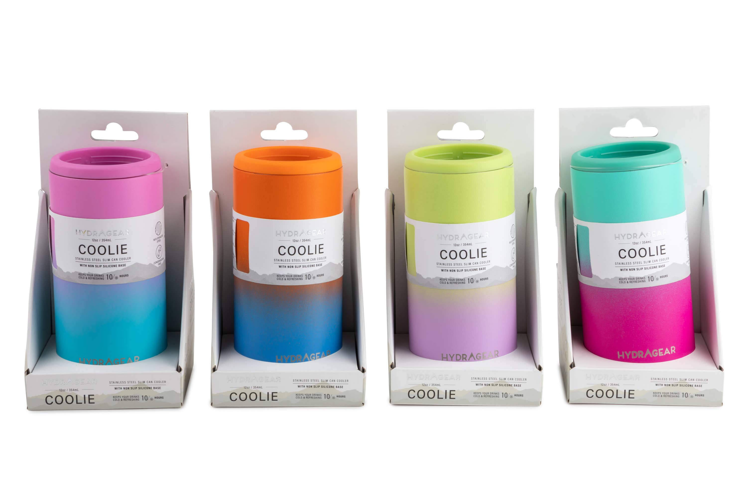 Core Home - Wholesale Drink Huggers & Koozies - 12oz Slim Can Coolie – Assorted Powder Bright Ombre2