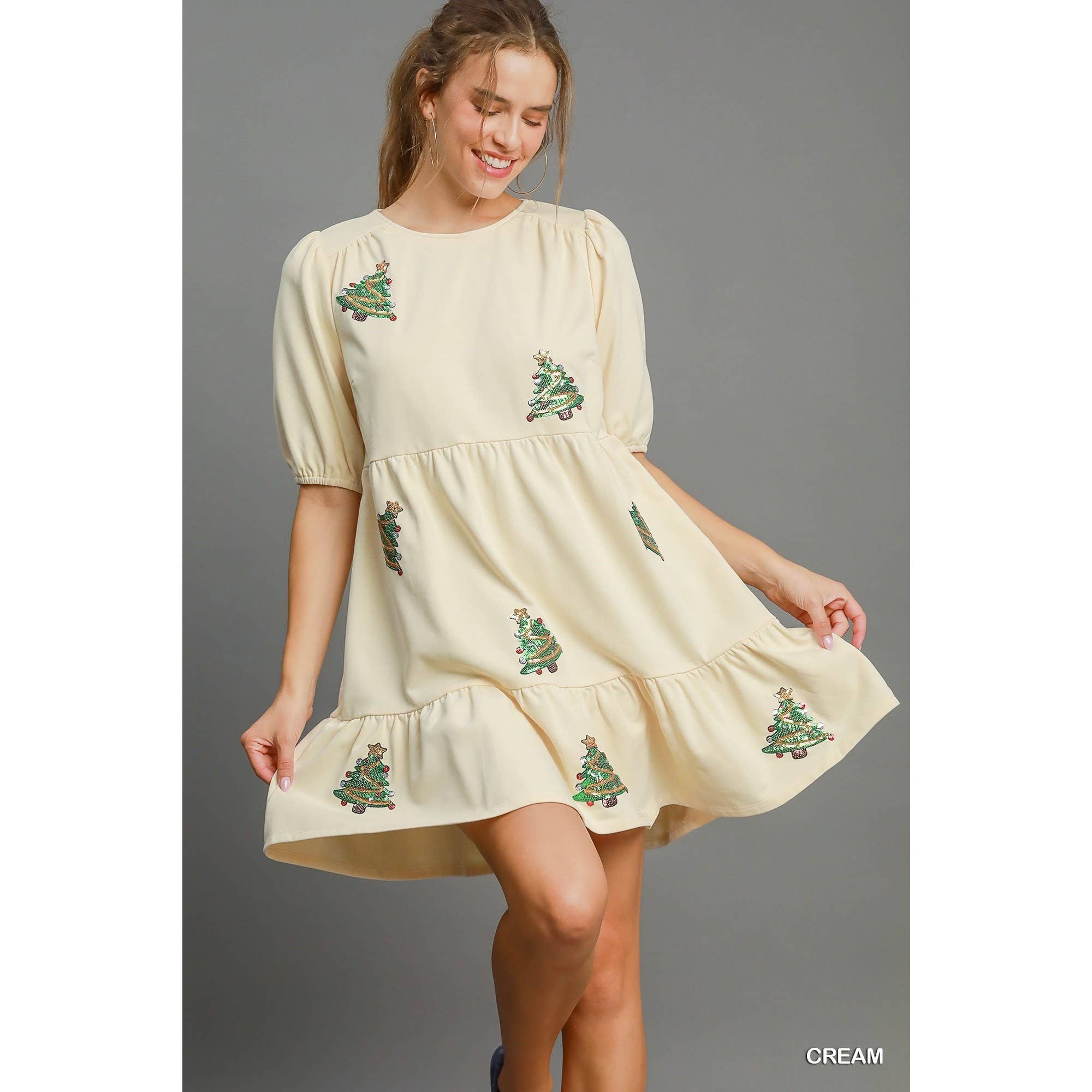 STYLE USA - Wholesale Dress - Women's - Christmas Tree Sequined Mini Dress11