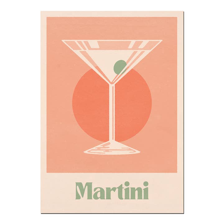 cai & jo – Impressão artística por atacado – Estampa de Martini