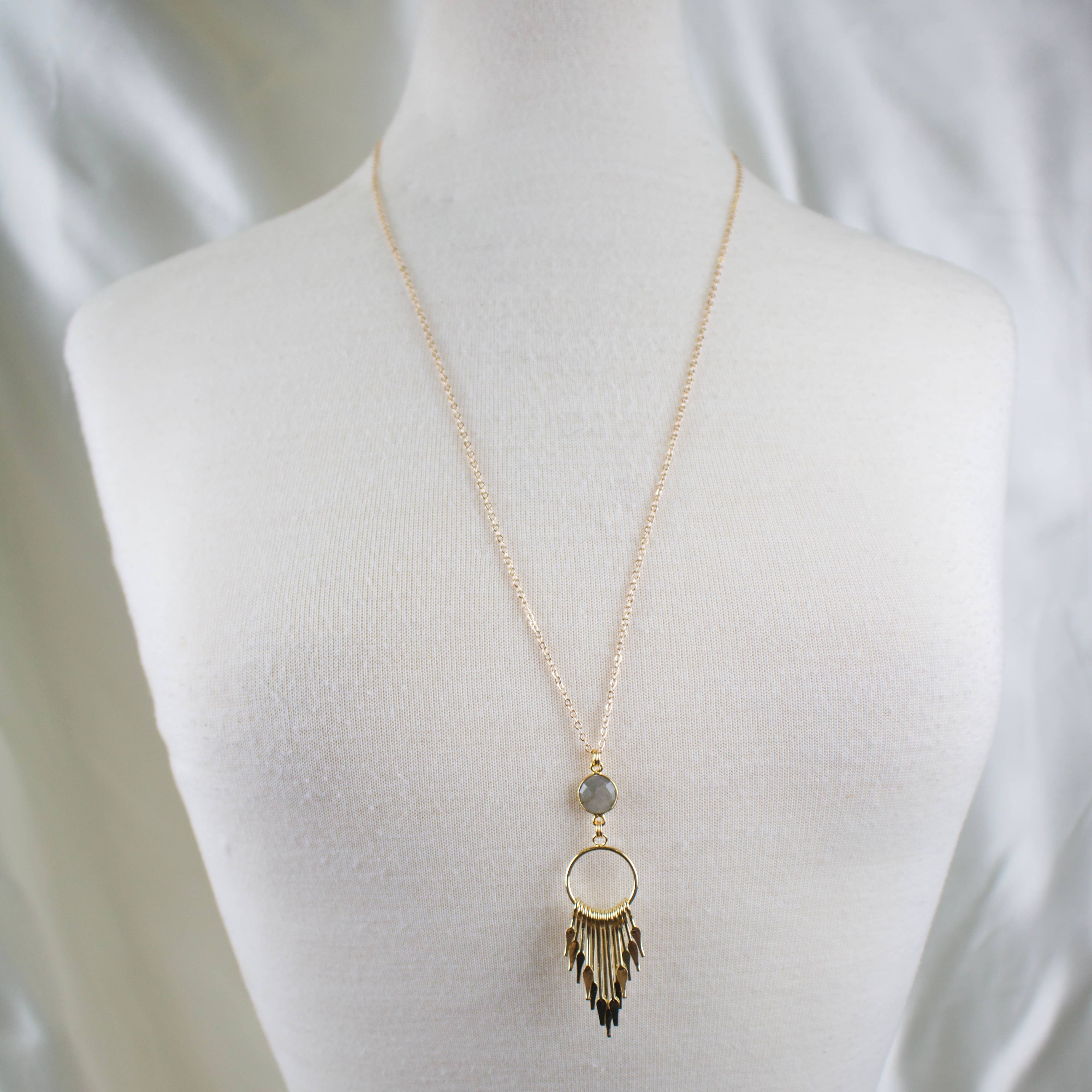 TISH jewelry - Wholesale Pendant/Charm Necklace - Grace // Labradorite Spike Necklace3