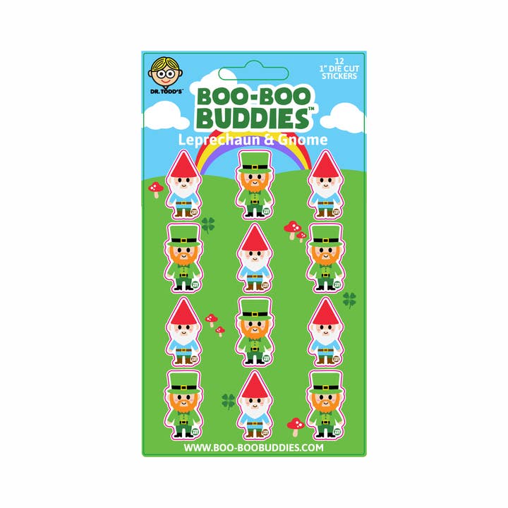 Foglio di Adesivi Boo Boo Buddies® Leprechaun & Gnome – Collezionabile e ulteriori Risultati per gnomi e folletti all'ingrosso. Resi gratuiti e termini di pagamento a 60 giorni su Faire in tendenza su Faire.