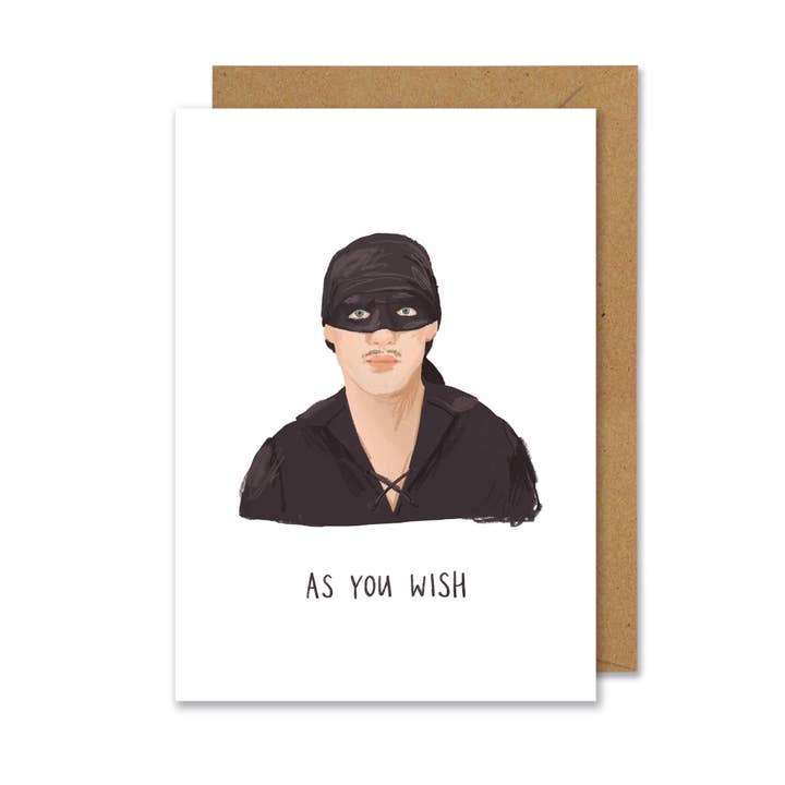 Princess Bride inspired A6 card for wholesale by Middle Mouse