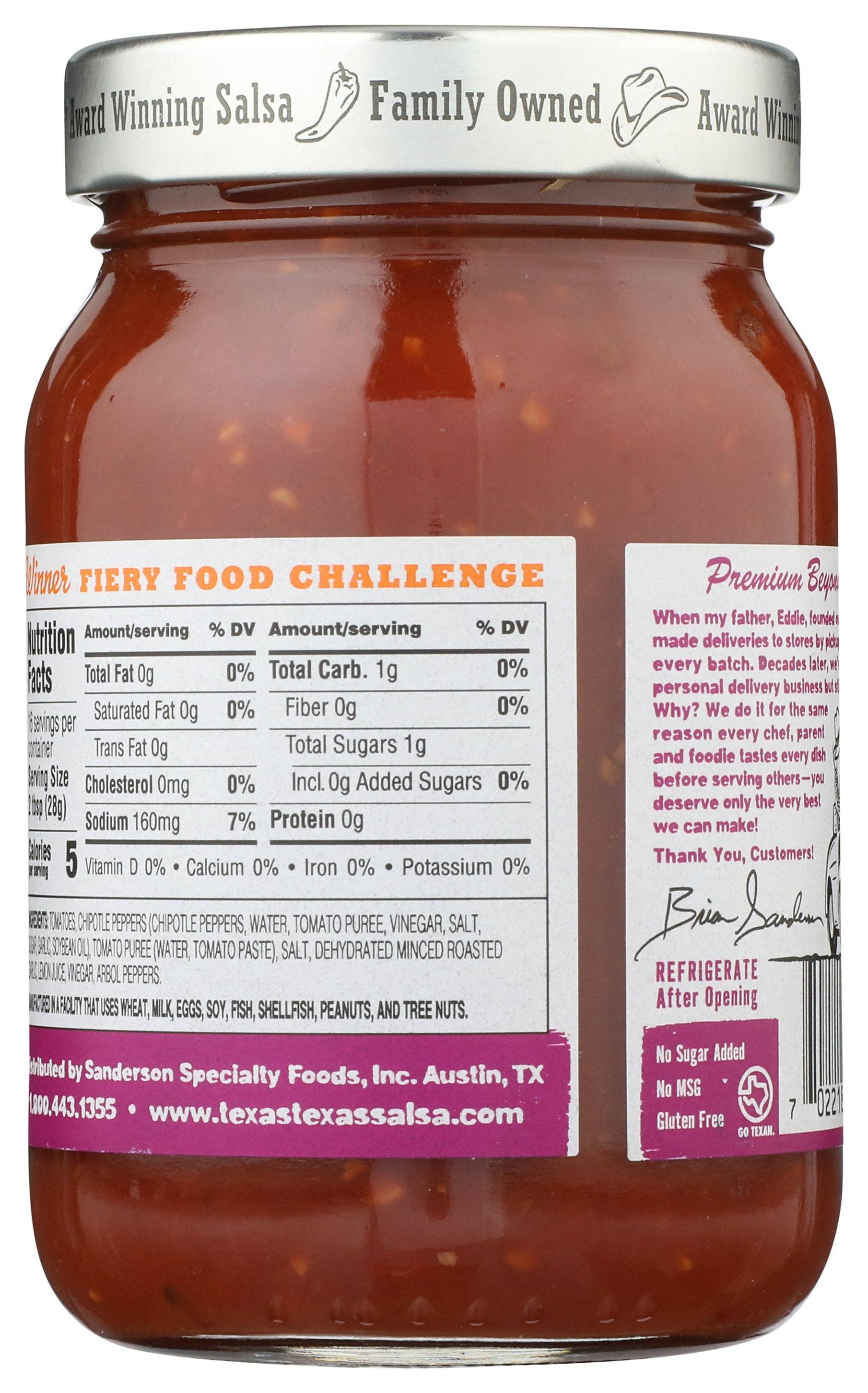 Everyday Supply Co - Wholesale Salsa - TEXAS TEXAS SALSA TACO TRUCK STYLE - Case of 61