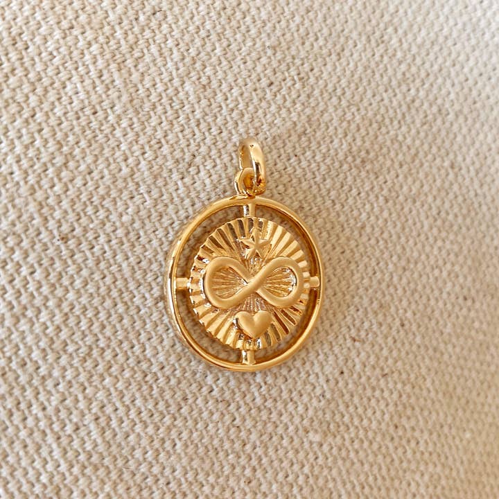 GoldFi - Wholesale Individual Charm/Pendant - 18k Gold Filled Heart Star Infinity Love Charm Spokes From C3
