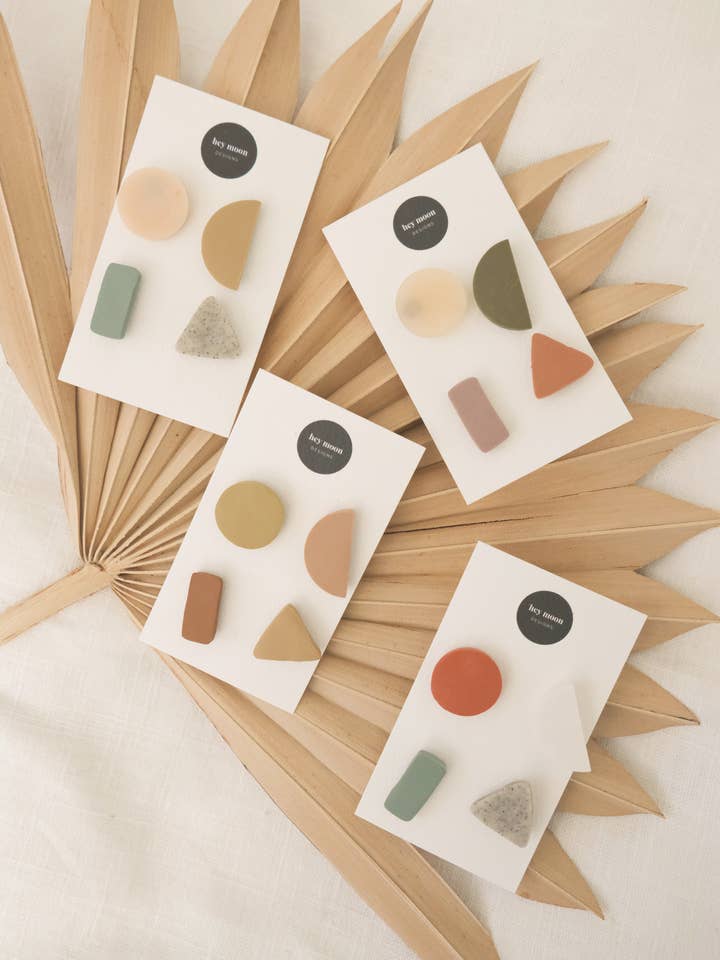 Mixed Earrings Studs for wholesale by Hey Moon Designs