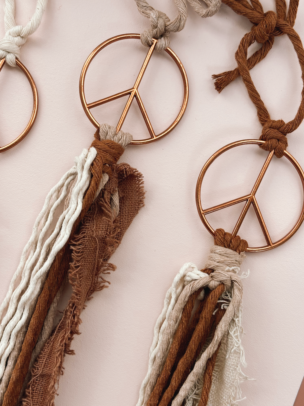 Offhand Fibers - Wholesale Car Decorative Charm - Unisex - Neutral Peace Sign Car Charm | Boho Gifts4