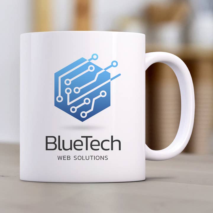 Branded Business Logo Bespoke Ceramic White Mug for wholesale by Love Lumi Ltd