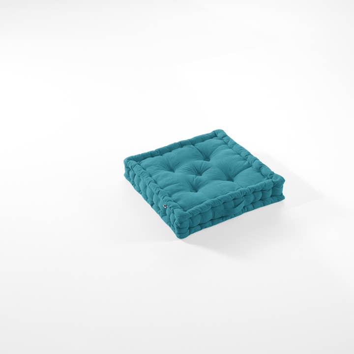 KALA Pfauenmotiv Bodenkissen 50 x 50 x 10 cm für den Großhandel von L'effet Papillon