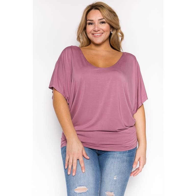 Curve Market - Wholesale Knit Top - Women's - PLUS SIZE BATWING KNIT TOP3