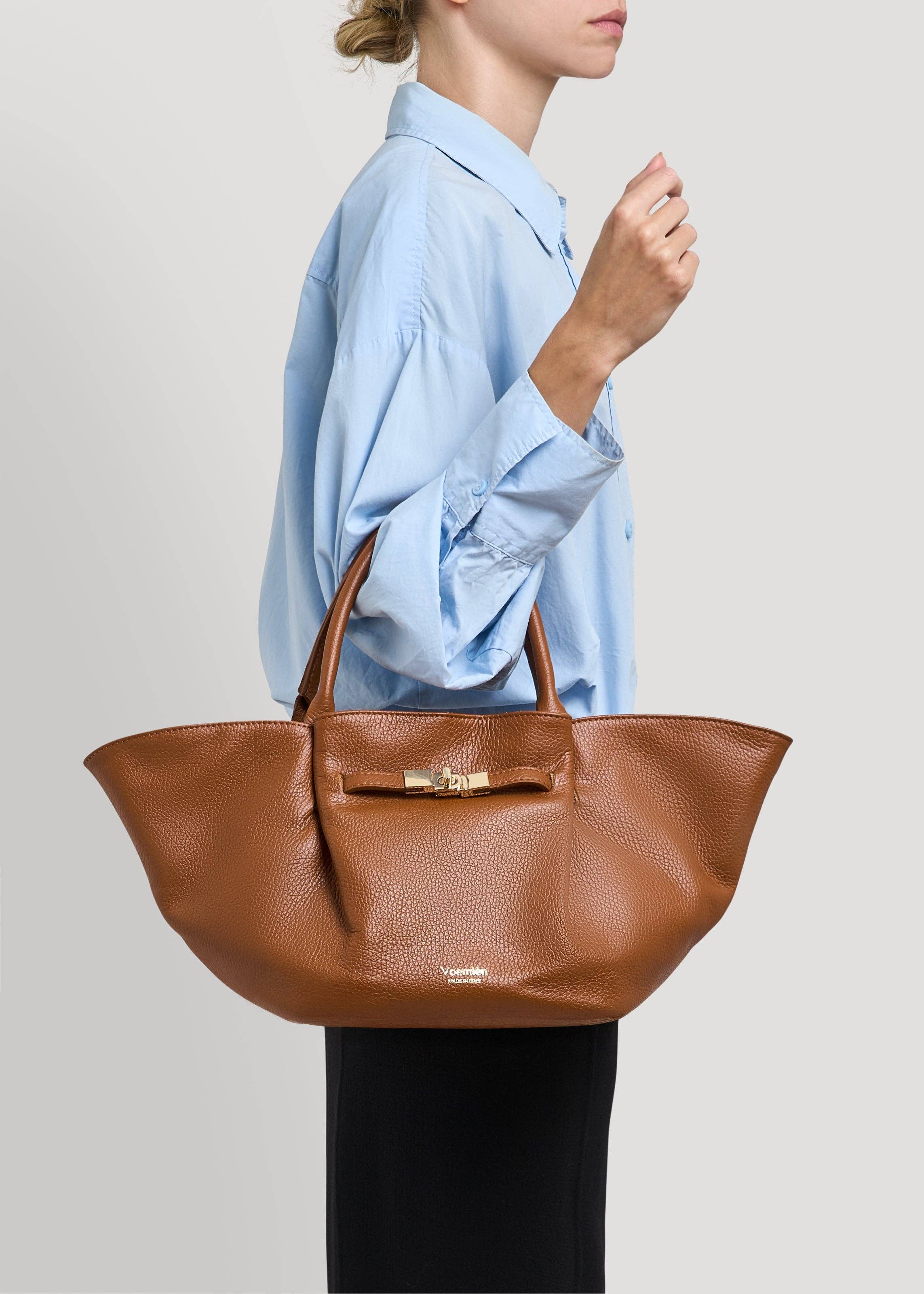 Prestige Milano – wholesale Tote bag – Women's – Charlène Bag in Tan Togo Leather6