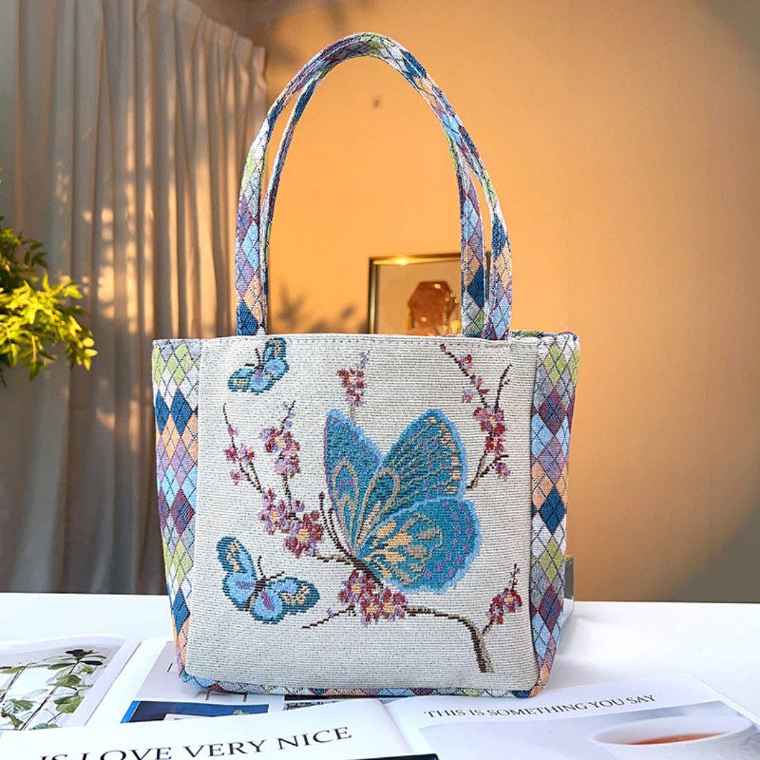 Funkyrel® Atzbranding Limited - Wholesale Tote Bag - Women's - Cosbai - Geometric Lace Botanical & Animal Canvas Tote0