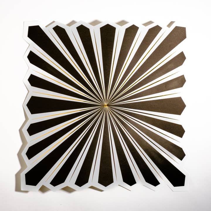 Gatherings by Curated Paperie - Wholesale Disposable Placemat - Celebration Chic Black with Gold Foil Paper Placemat