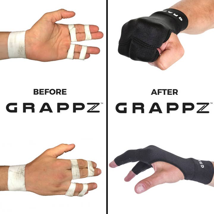 Grappz - Vente Gants – unisexe - Gants athlétiques alternatifs à bande de doigt pour JJJ/Tous les sports - Original Grappz2