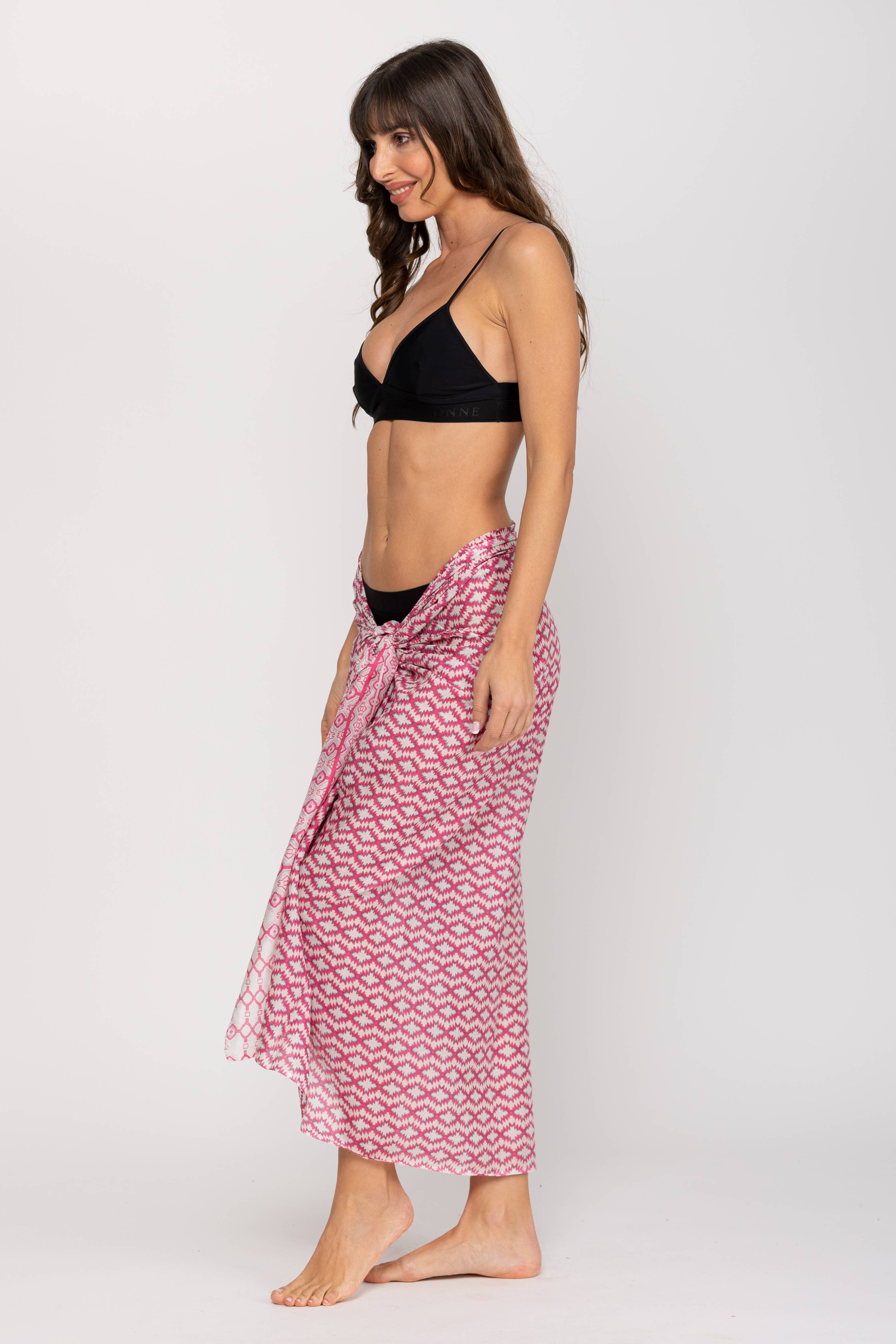 Pink Printed Pareo Aa7771Pa for wholesale on Faire1