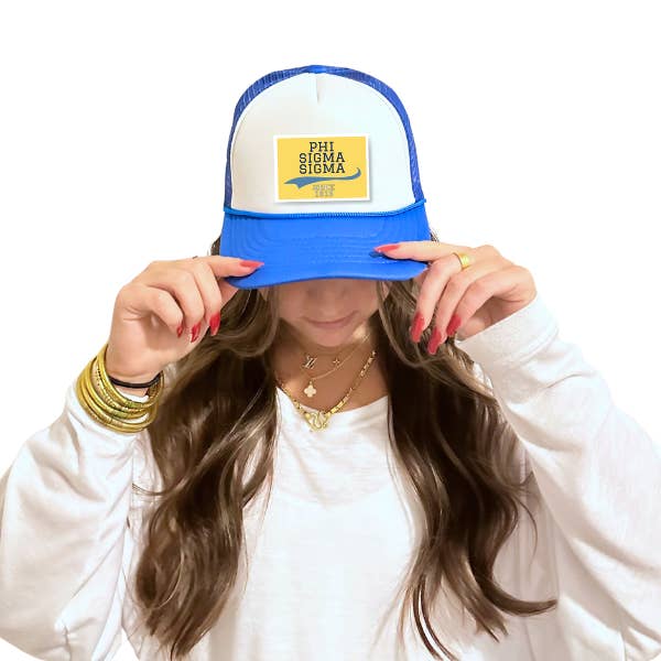 Sarahndipity Shop - Vente Casquette de camionneur – femme - Casquette de camionneur Sorority avec écusson - Design collégial39