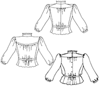 Folkwear - Wholesale Blouse - Women's - 205 Gibson Girl Blouse - Sewing Pattern10