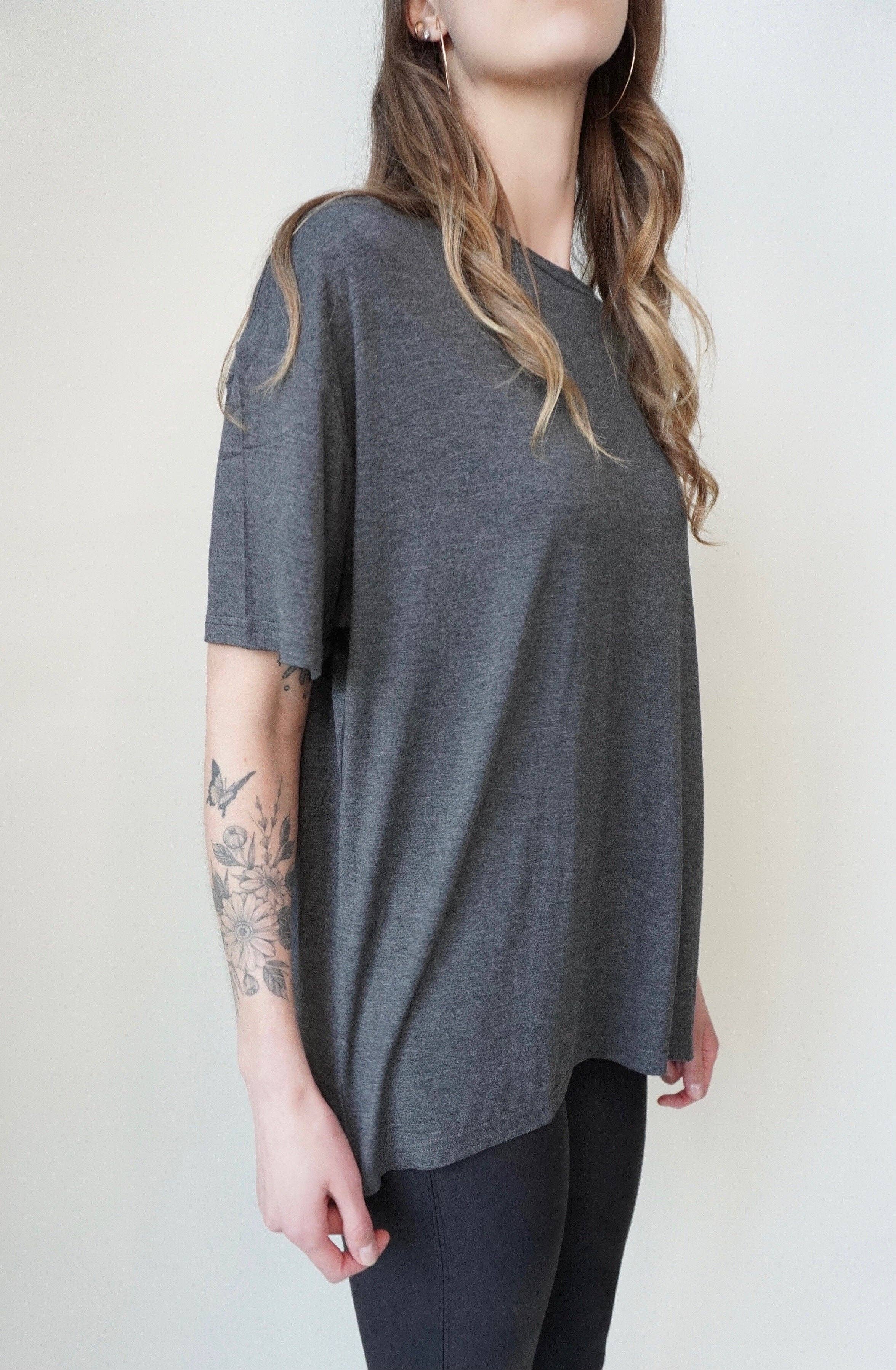 Kasia - Vente T-shirt – femme - T-shirt en bambou surdimensionné – Confort sans effort, style raffiné11