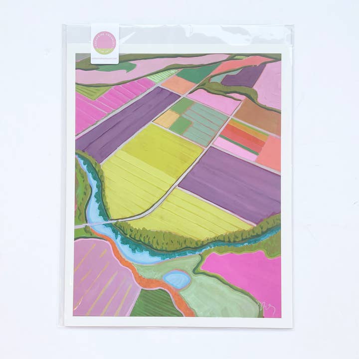 Trees Along the River #2 Aerial Vertical Art Print for wholesale by Catherine Freshley Art