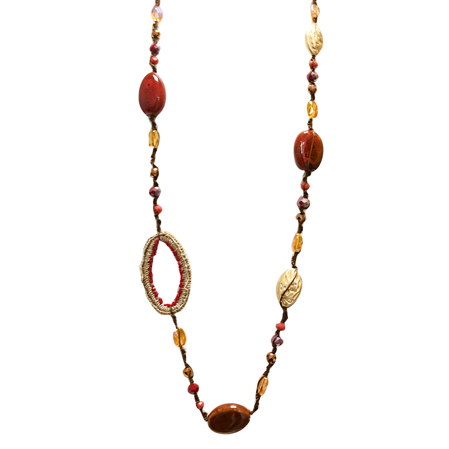 AMORINO SRL - Wholesale Beaded/Pearl Necklace - LONG ADJUSTABLE STRING BEADED NECKLACE - HZM24144A2772