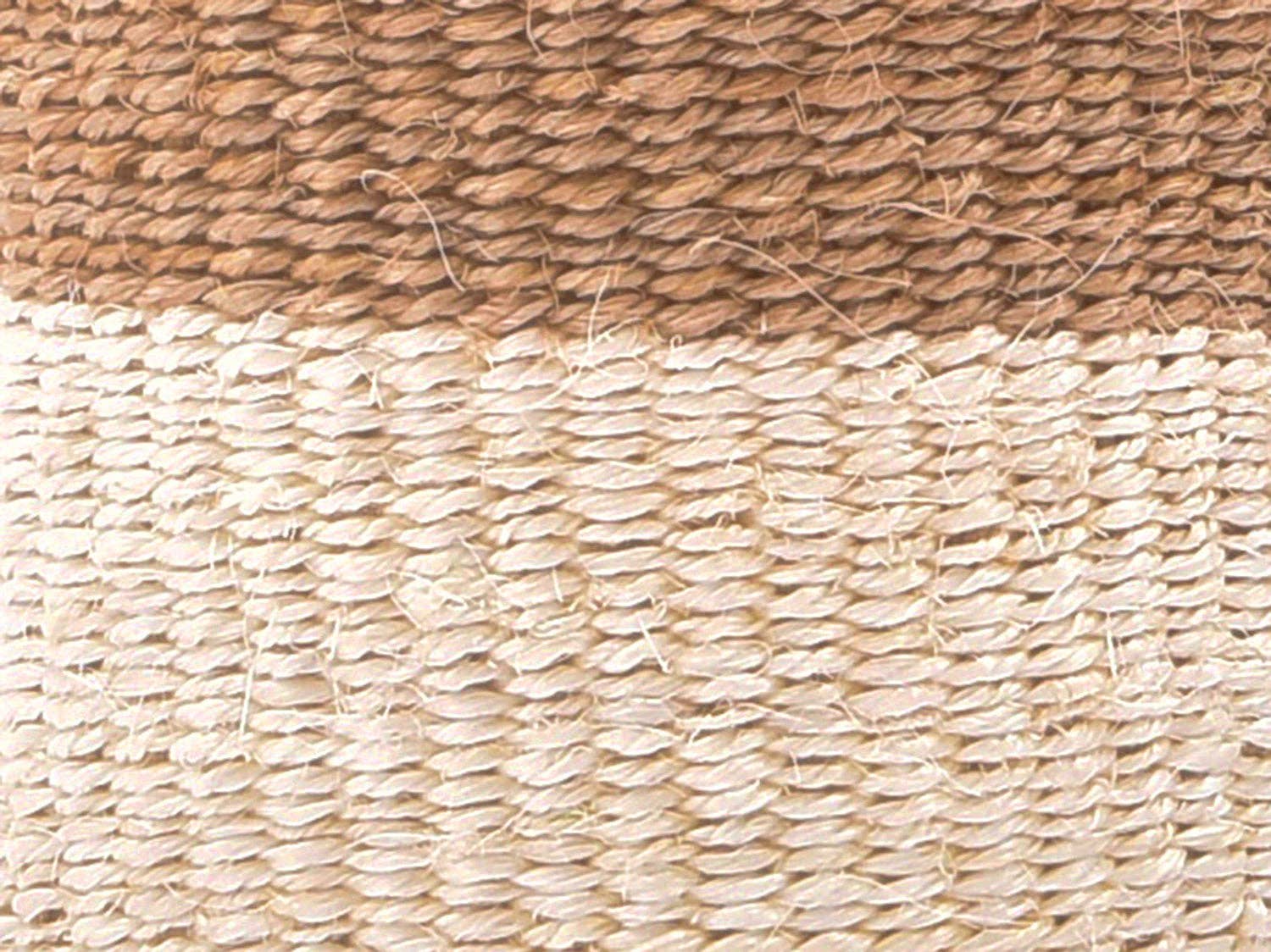 Natural CHAMA: Khaki & White Colour Block Storage Basket | Plant Pot Cover | Desk Tidy | Blanket Storage for wholesale on Faire3