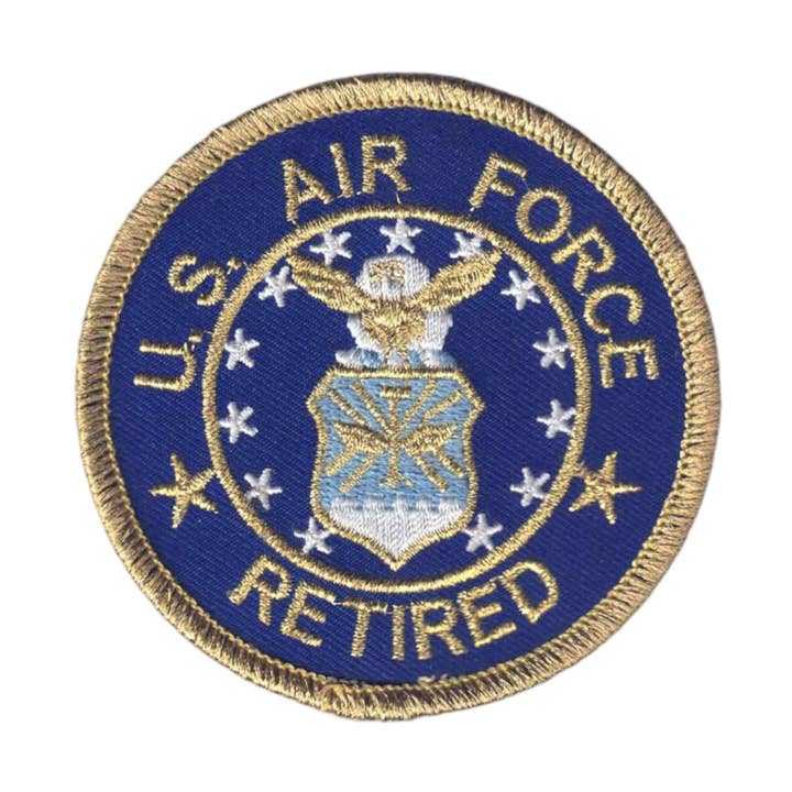 US AIR FORCE RETIRED Patch - 6885 for wholesale by Happy Wood Products