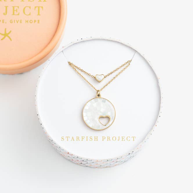 Starfish Project, Inc - Wholesale Pendant/Charm Necklace - Journey Together Necklace Set in Mother of Pearl2