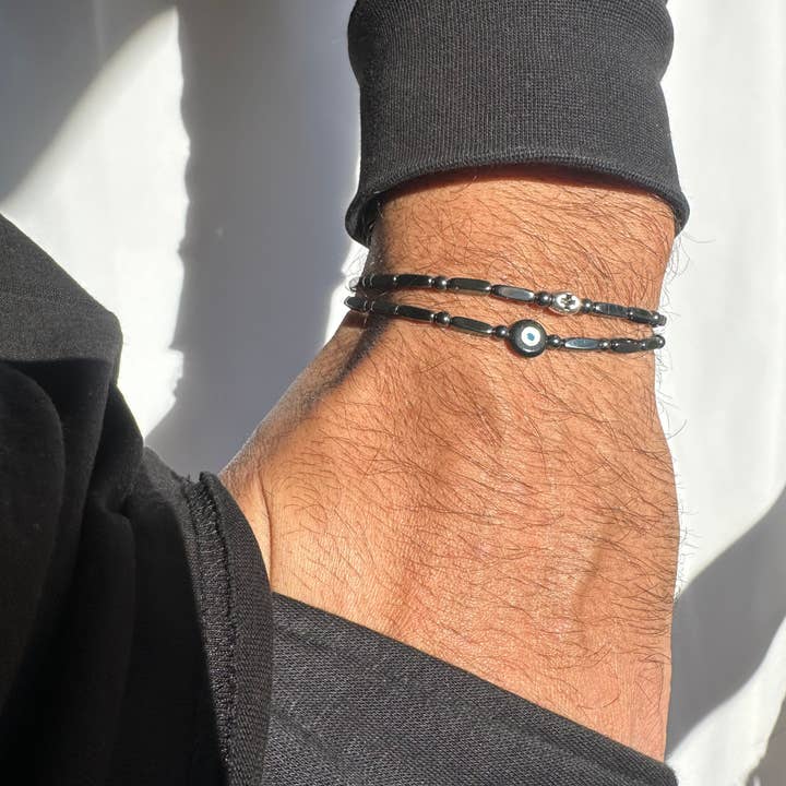 Christina Christi - Wholesale Jewelry - Men's - Black Bracelets Men, Minimal Beaded Bracelet, Mens Bracelets4