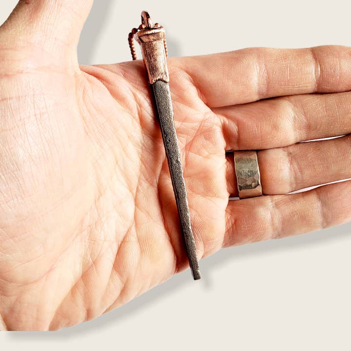 MergingMetals - Wholesale Pendant/Charm Necklace - Coffin Nail Necklace - Antique Copper