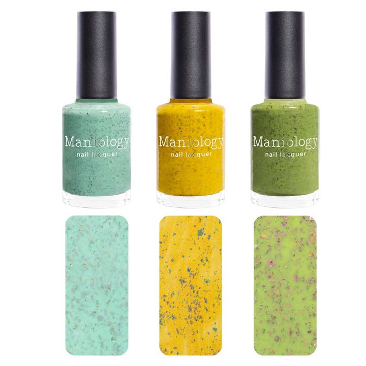 Maniology - Wholesale Nail Polish Set - Spring Sonata: 3-Piece Creamy Flakies Nail Polish Set