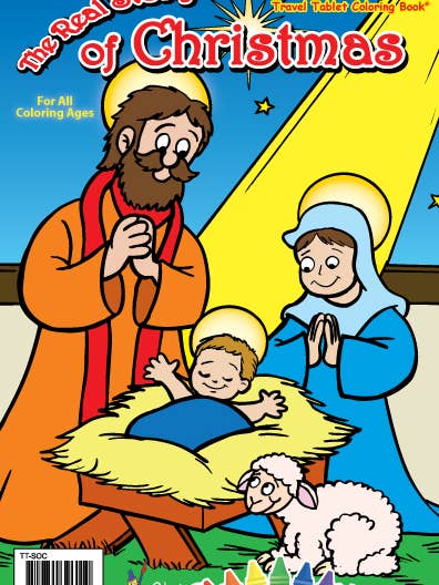 12-pack Real Story of Christmas 5.5"x8.5" for wholesale by Really Big Coloring Books | ColoringBook.com