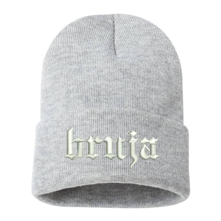 DSY Lifestyle - Wholesale Beanie - Women's - Bruja Embroidered Cuffed Beanie | Witchy Latina Style5