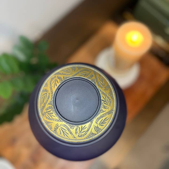 Plutus imports - Wholesale Urn - Leaves Metallic Finish Large Adult Cremation Urn5