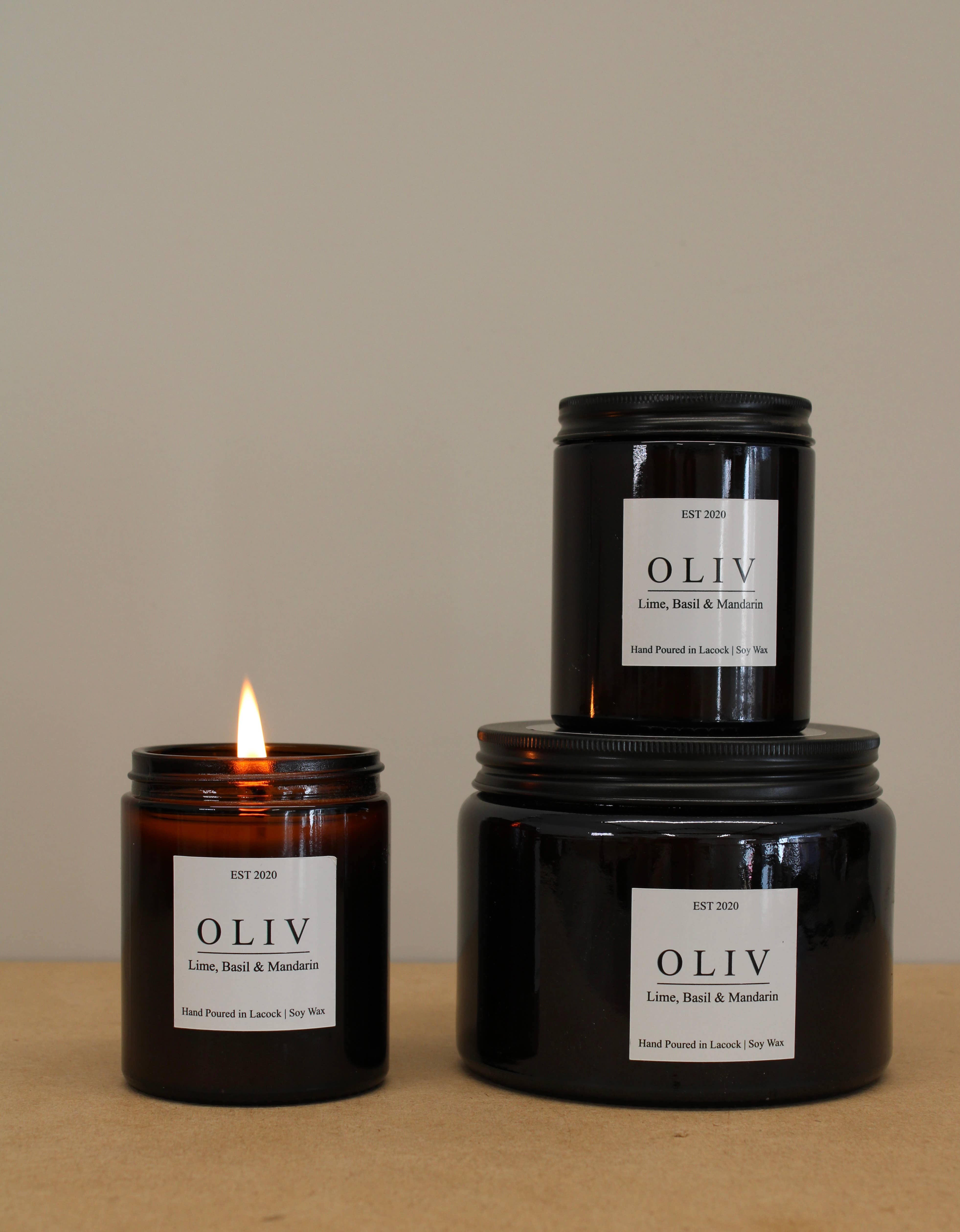 OLIV Homeware – wholesale Jar/filled candle – Lime, basil & Mandarin Candle 4