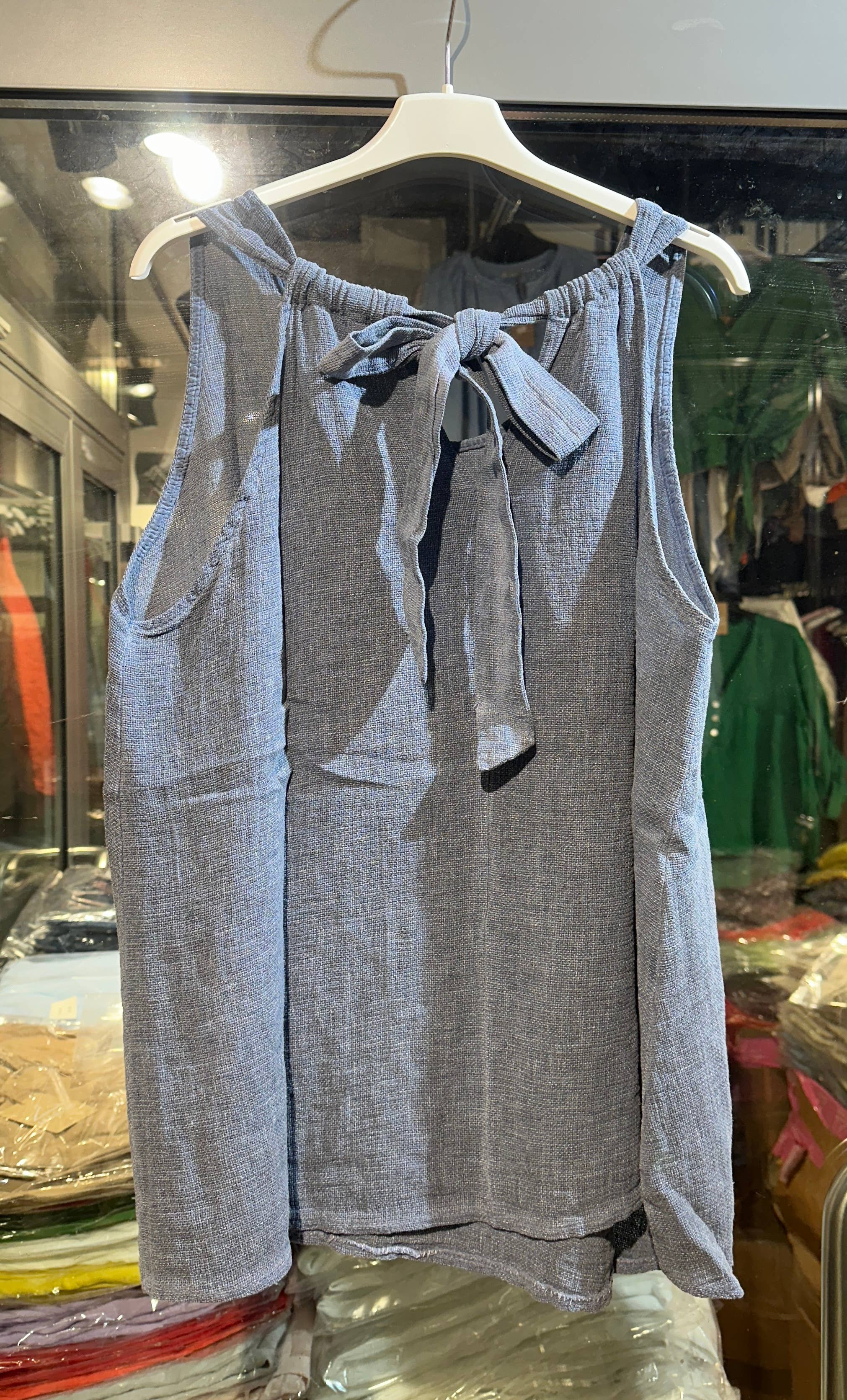 LÉA & LUC - Vente Débardeur – femme - Débardeur en 50% coton et 50% Lin REF. 916827