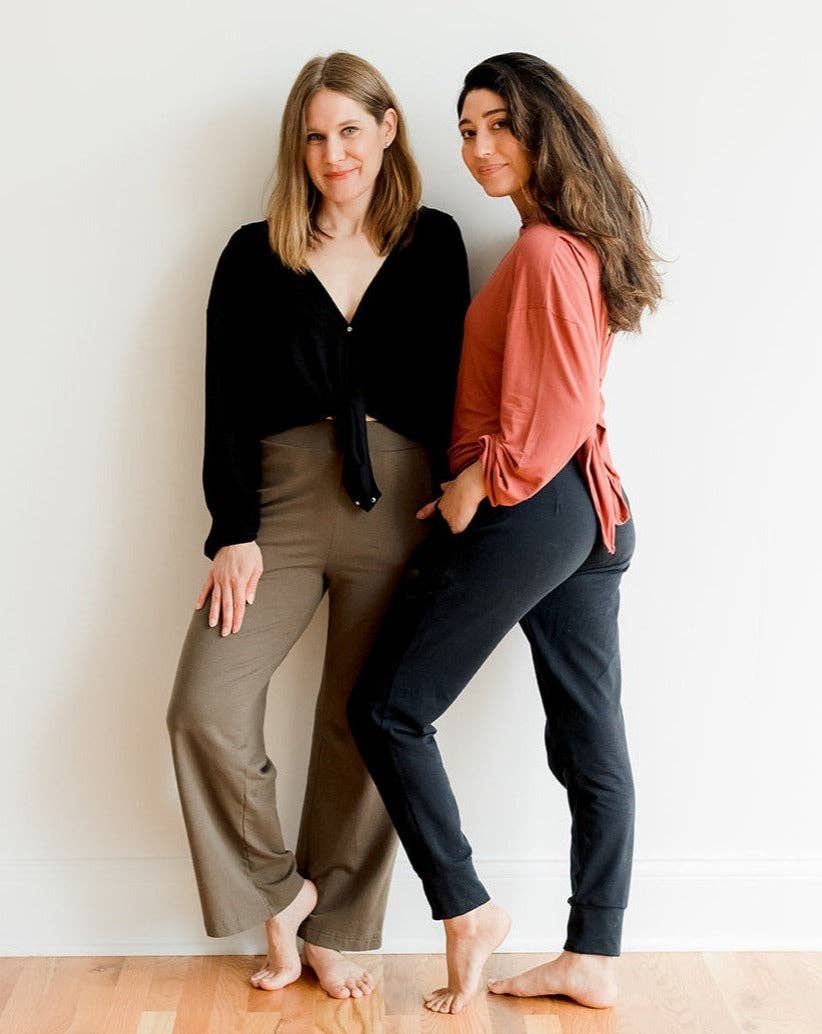 Nursing & Maternity Everywhere Long-Sleeve Wrap Blouse - Black for wholesale on Faire3