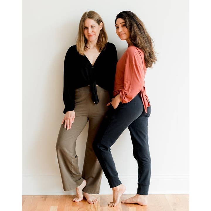 Nursing & Maternity Everywhere Long-Sleeve Wrap Blouse - Black for wholesale on Faire3