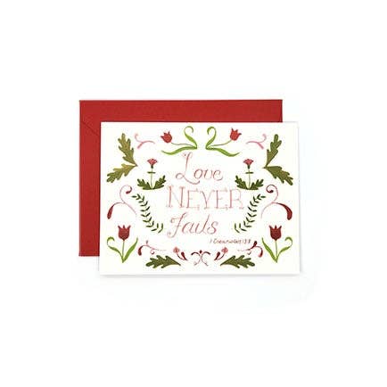 Tulip Design Company - Wholesale Birthday Card - Love Never Fails Greeting Card1